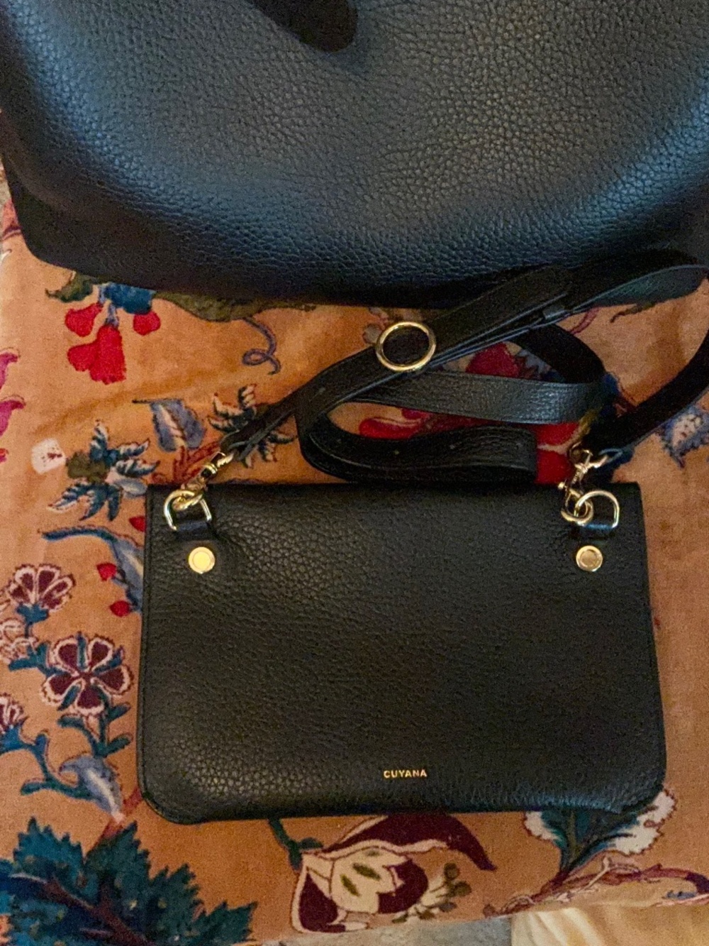 Cuyana System Tote Flap Bag Purse (snaps into the Tote) and crossbody strap